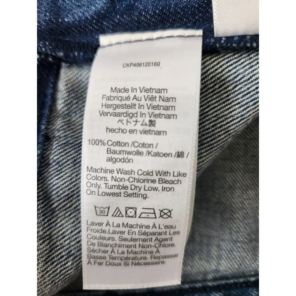NWT Madewell Denim Midi Pencil Skirt in Billings Wash Blue 29 *Flaw